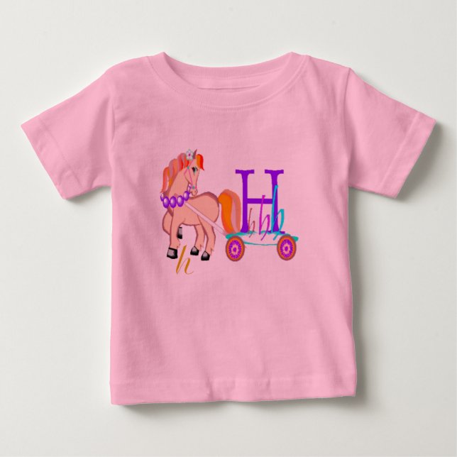 T-shirt Pour Bébé H - Collection de monogrammes (Devant)