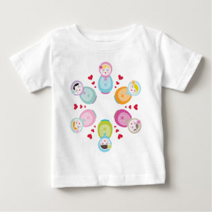 T-shirt Pour Bébé HABILLEMENT : : poupées de babushka - mandala