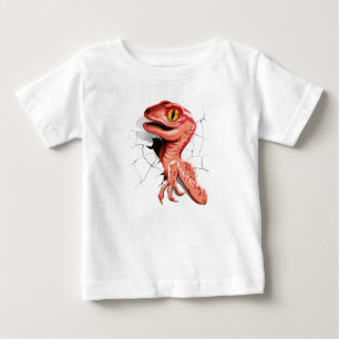 T-shirt Pour Bébé Hachure de dinosaure de vélocirapeur réaliste