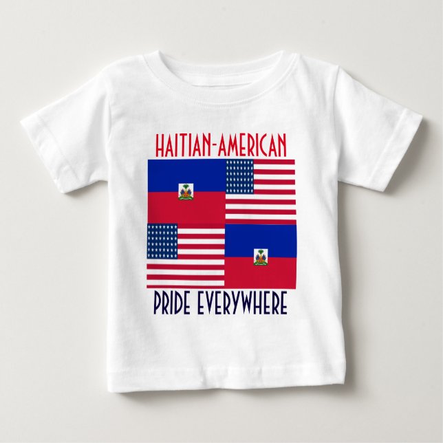 T-SHIRT POUR BÉBÉ HAÏTIEN-AMÉRICAIN (Devant)