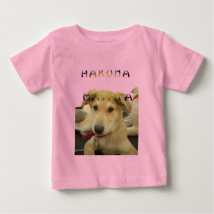 T-shirt Pour Bébé "Hakuna Matata Pup" - Insouciant Amour des chiots