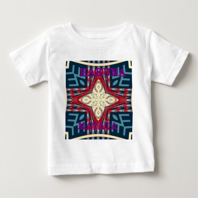 T-shirt Pour Bébé Hakuna Matata Texte Hope Art Abstrait Design d'imp (Devant)