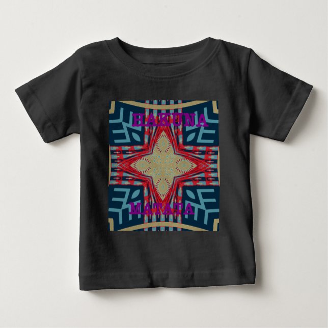 T-shirt Pour Bébé Hakuna Matata Texte Hope Art Abstrait Design d'imp (Devant)