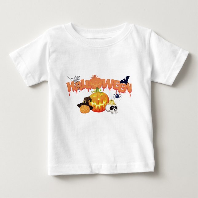 T-shirt Pour Bébé Halloween (Devant)