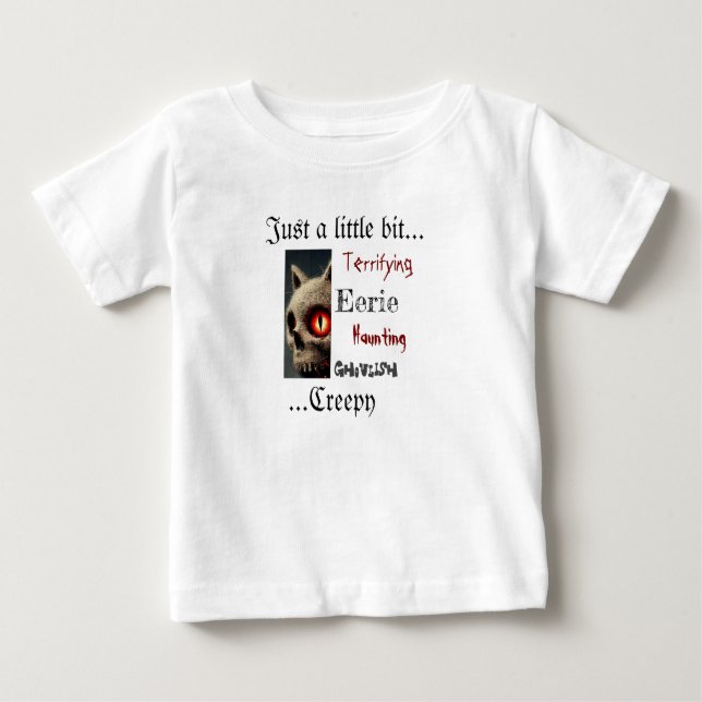 T-shirt Pour Bébé Halloween chat déplaisant (Devant)