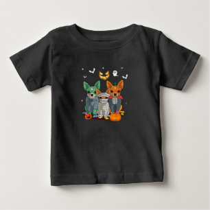 T-shirt Pour Bébé Halloween Chihuahua Chien sorcier mignon cadeau Da