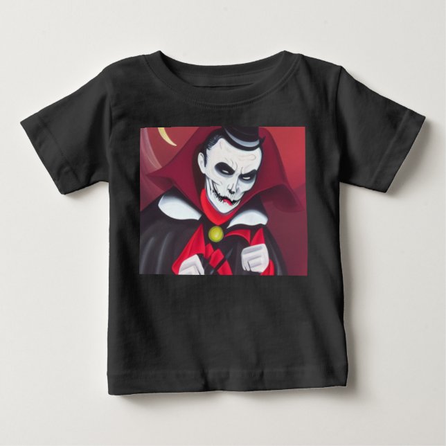 T-shirt Pour Bébé Halloween Dracula (Devant)