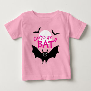 T-shirt Pour Bébé Halloween Mignon comme une chauve-souris