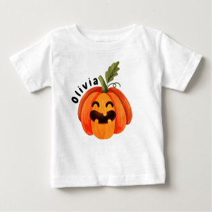 T-shirt Pour Bébé Halloween petit Citrouille personnalisé