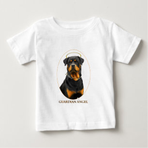 T-shirt Pour Bébé halo de rottweiler d'ange gardien