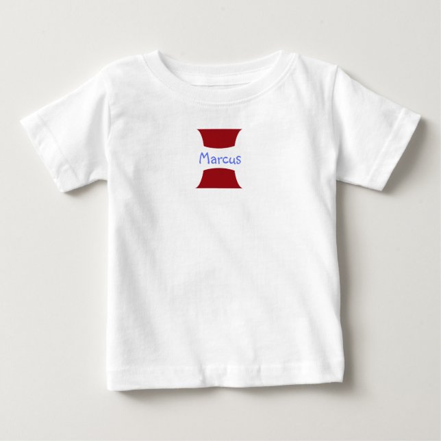 T-shirt Pour Bébé HAMbWG Romper w Red Logo Design (Devant)