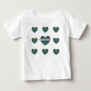 T-shirt Pour Bébé HAMbyWG Toddler Ruffle Tee - Coeur plaid avec logo