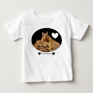 T-shirt Pour Bébé HAMbyWG Toddler Ruffle Tee - Squirrel B W & Bar