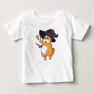 T-shirt Pour Bébé Hamster as Wizard with Magic mur