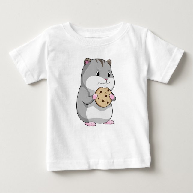 T-shirt Pour Bébé Hamster avec Cookie (Devant)