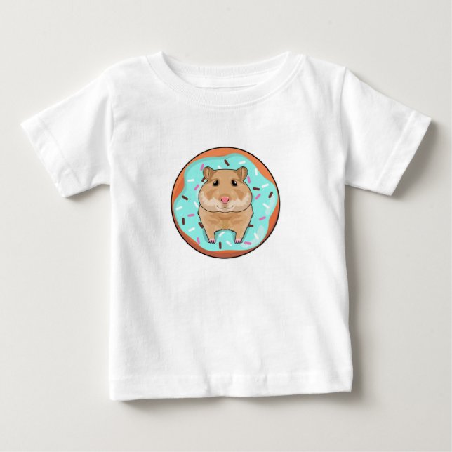 T-shirt Pour Bébé Hamster avec Donut (Devant)