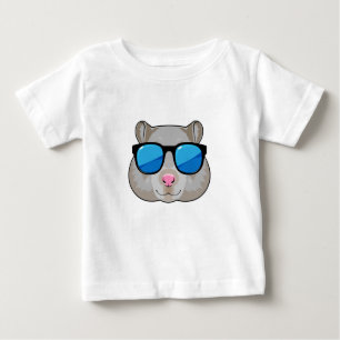T-shirt Pour Bébé Hamster avec lunettes de soleil