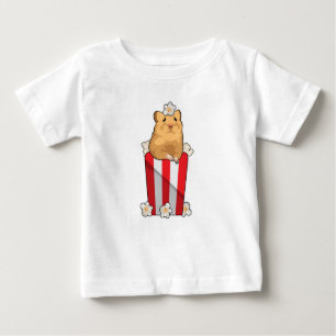 T-shirt Pour Bébé Hamster avec Popcorn
