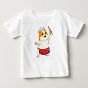 T-shirt Pour Bébé Hamster comme boulon avec broche à rouleaux