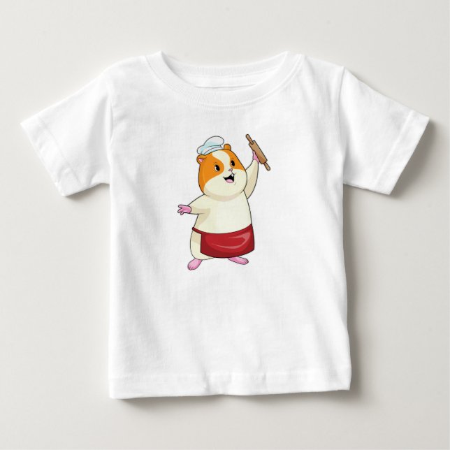 T-shirt Pour Bébé Hamster comme boulon avec broche à rouleaux (Devant)