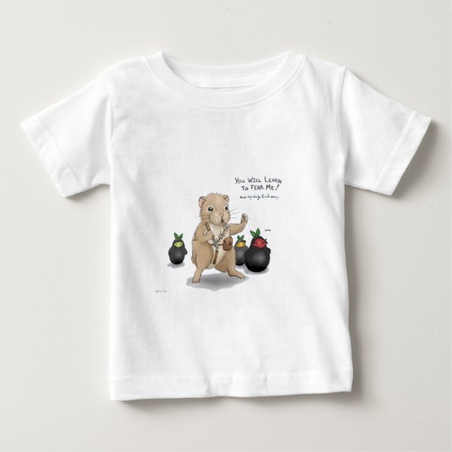 T-shirt Pour Bébé Hamster et fruit de Ninja (Devant)