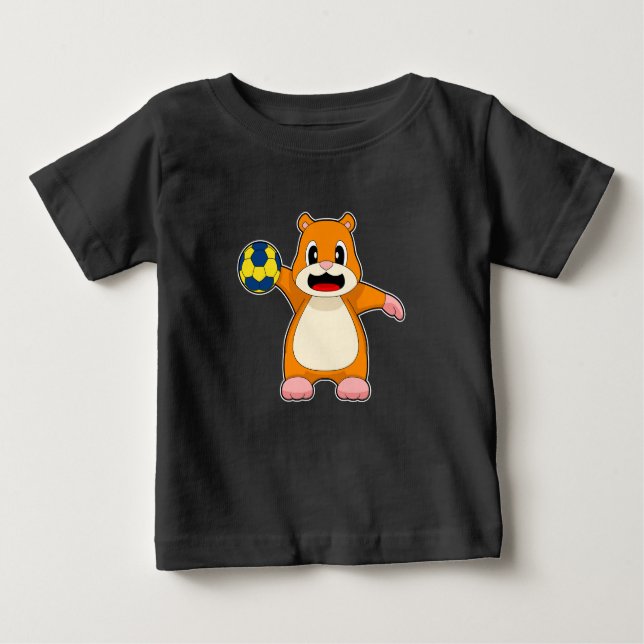 T-shirt Pour Bébé Hamster Handball player Handball (Devant)
