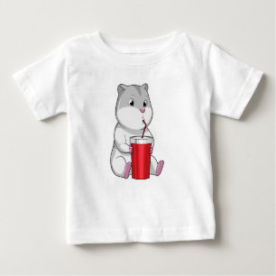 T-shirt Pour Bébé Hamster with Mug & Drinking straw
