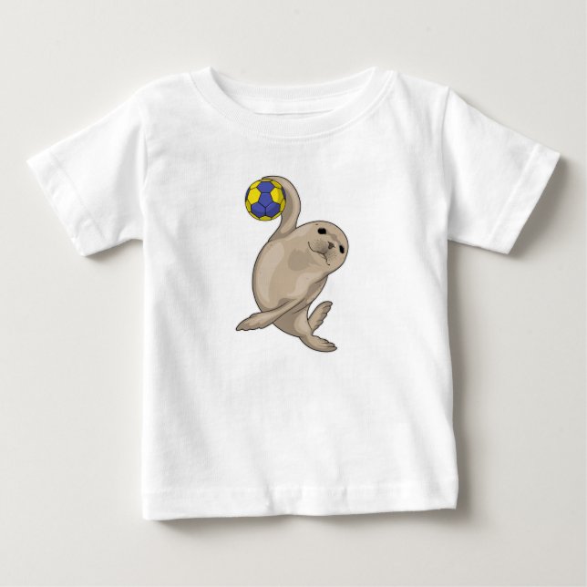 T-shirt Pour Bébé Handball joueur de phoque (Devant)