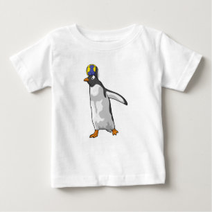 T-shirt Pour Bébé Handball joueur de pingouin Handball