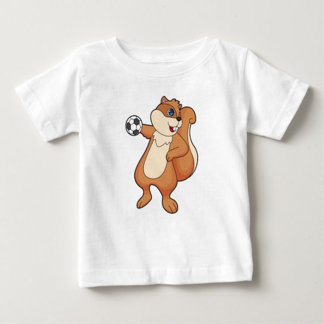T-shirt Pour Bébé Handball joueur d'écureuil (Devant)