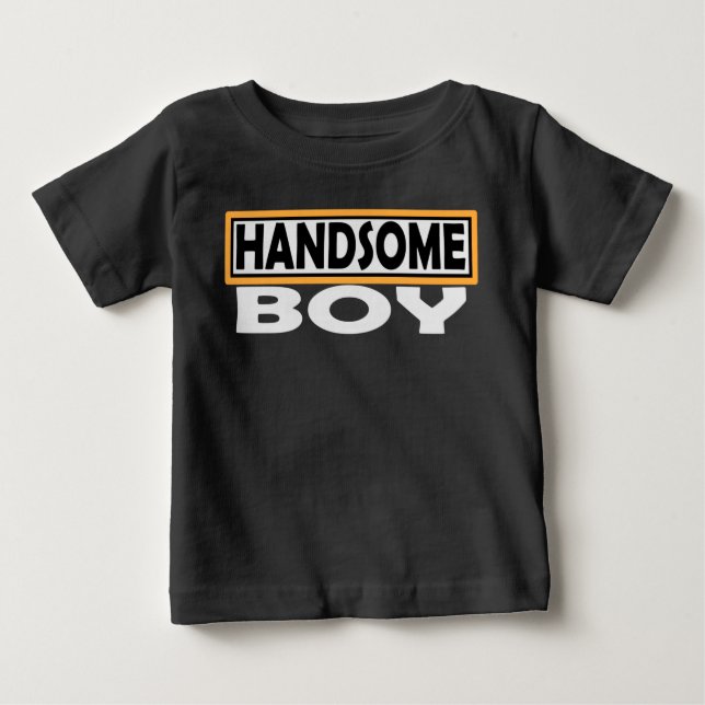 T-SHIRT POUR BÉBÉ HANDSOME GARÇON (Devant)