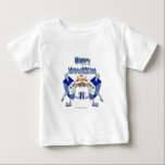 T-shirt Pour Bébé Hanoukka Dancing Dreidels et Jelly Doughnut<br><div class="desc">You are viewing The Lee Hiller Designs Collection of Home and Office Decor,  Apparel,  Toxiques and Collectibles. The Designs include Lee Hiller Photographie et Mixed Media Digital Art Collection. You can view her her Nature photographiy at at http://HikeOurPlanet.com/ and follow her hiking blog within Hot Springs National Park.</div>