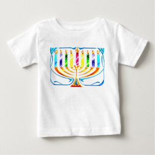 T-shirt Pour Bébé Hanoukka Menorah - Chanukah Menorah