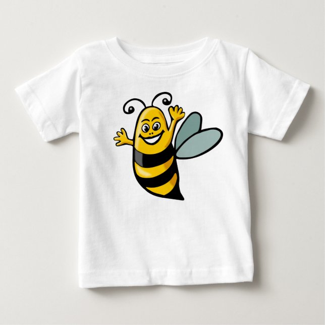 T-shirt Pour Bébé Happy Bee - Customisé (Devant)