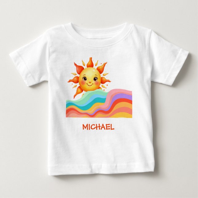 T-shirt Pour Bébé Happy Bright Sunshine Summer (Devant)