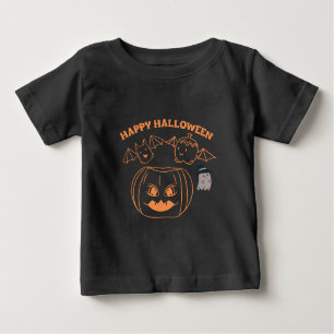 T-shirt Pour Bébé Happy Halloween femmes costume vêtement noir