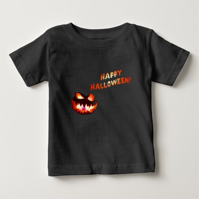 T-shirt Pour Bébé HAPPY HALLOWEEN - Jack-O-Lantern (Devant)