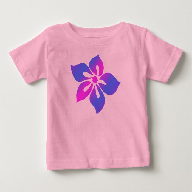 T-shirt Pour Bébé Happy Hibiscus Toddler Tee (Devant)