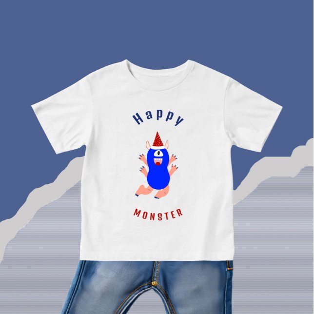 T-shirt Pour Bébé Happy Monster (Créateur téléchargé)