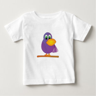 T-shirt Pour Bébé Happy Purple Parrot Baby Tee