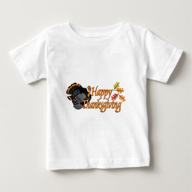 T-shirt Pour Bébé Happy Thanksgiving (Devant)