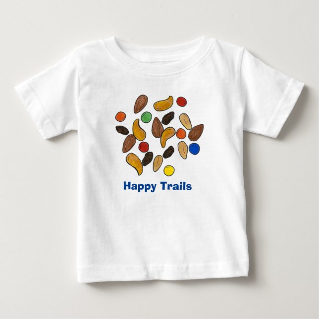 T-shirt Pour Bébé Happy Trails Trail Mix Trailmix Camp Food Nuts (Devant)