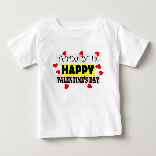 T-shirt Pour Bébé happy valantaine (Devant)