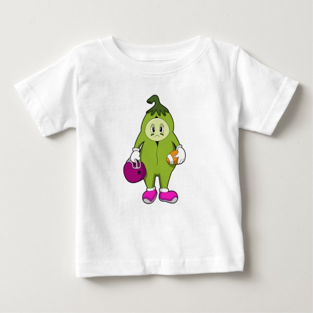 T-shirt Pour Bébé Haricot de football Sports (Devant)