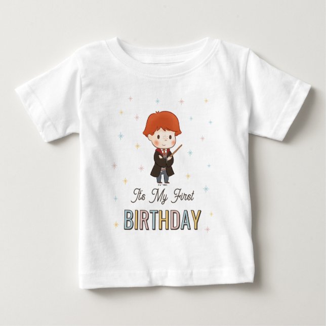 T-shirt Pour Bébé Harry Potter Chibi Ron Weasley Magicien Anniversai (Devant)
