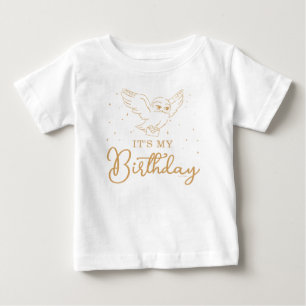 T-shirt Pour Bébé Harry Potter Hedwig Or Magique Anniversaire
