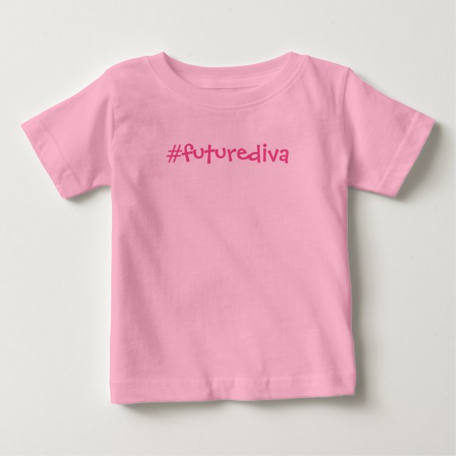 T-shirt Pour Bébé Hashtag future diva (Devant)