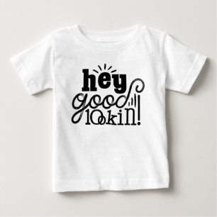 T-shirt Pour Bébé Hé, le design typographique
