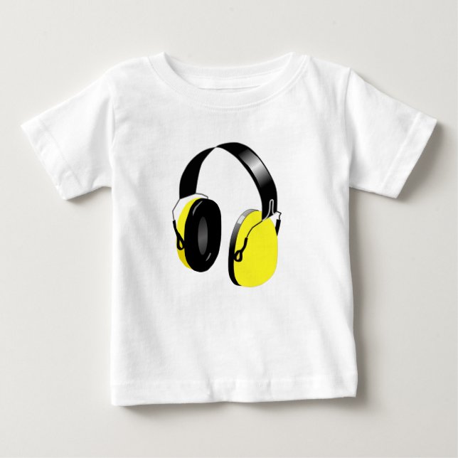 T-shirt Pour Bébé headphoneplain (Devant)