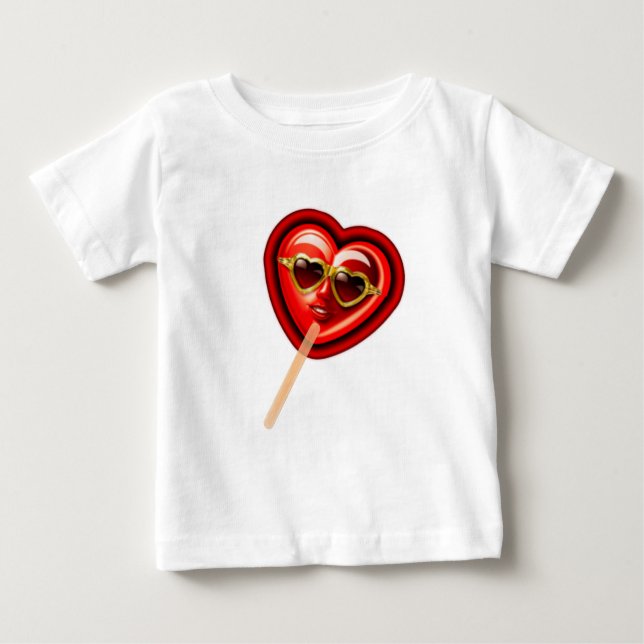 T-shirt Pour Bébé Heart Lolly (Devant)